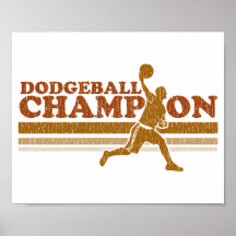 Vintager Dodgeball Meister Poster