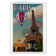 Vintager Eiffel-Turm Karte
