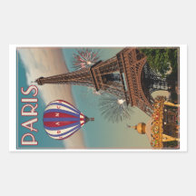 Vintager Eiffel-Turm Rechteckige Aufkleber