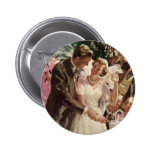 Vintager Empfangs-Braut-Bräutigam-Jungvermählten-S Anstecknadel