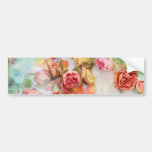 Vintager Entwurf der trockenen Rosen Auto Sticker