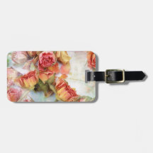 Vintager Entwurf der trockenen Rosen Kofferanhänger
