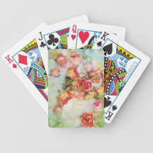 Vintager Entwurf der trockenen Rosen Pokerkarten