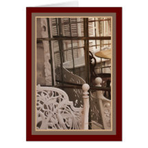 Vintager französischer Ironwork-schäbige Eleganz P Karte
