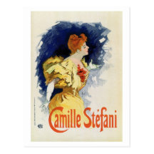 Vintager französischer weiblicher Künstler Camille Postkarte