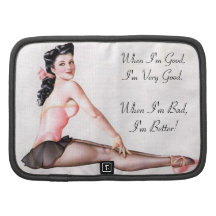 Vintager frecher BallerinaPin herauf Mädchen Mappen