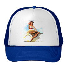 Vintager Gil Elvgren SeemannseePin herauf Mädchen Retrocap
