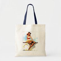 Vintager Gil Elvgren SeemannseePin herauf Mädchen Taschen