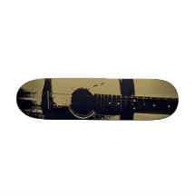 Vintager GitarreSkateboard Personalisiertes Deck