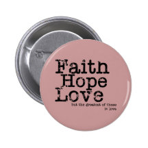 Vintager Glauben-Hoffnungs-Liebe-Knopf Button