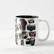 Vintager Grunge-Retro Kamera-Mode Kaffee Tassen