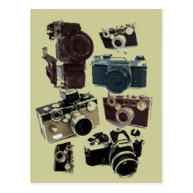 Vintager Grunge-Retro Kamera-Mode Postkarten