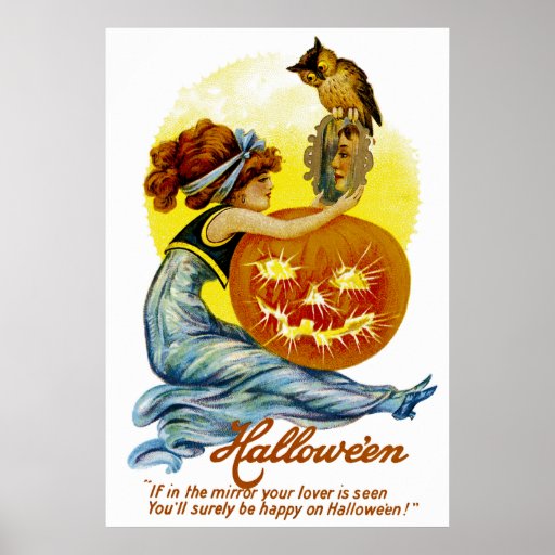 Vintager Halloween-Glamour Posterdrucke