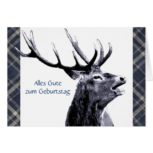 Vintager Hirsch Alles Gute zum Geburtstag Grußkarten Zazzle