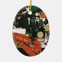Vintager Hummer Champagne; Extravagantes elegantes Weihnachtsornament