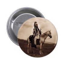 Vintager indischer Kriegs-Leiter Button