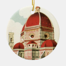 Vintager KircheDuomo Reise-Florenz Firenze Italien Weinachtsornamente