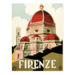 Vintager KircheDuomo Reise-Florenz Firenze Italien Postkarte