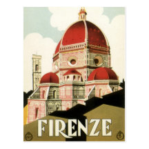 Vintager KircheDuomo Reise-Florenz Firenze Italien Postkarte