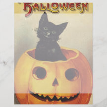 Vintager lächelnder niedlicher schwarze Katzen-Kür Flyerdesign
