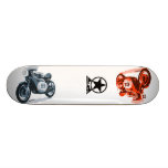Vintager laufender MotorradSkateboard Personalisiertes Skateboarddeck