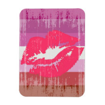 Vintager Lippenstift-Lesben-Stolz Magnet