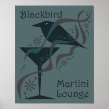 Vintager Martini-Aufenthaltsraum Plakatdrucke