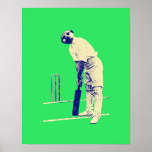 Vintager meerkat Cricketer Poster