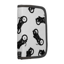 Vintager Motorrad-Folio-Planer
