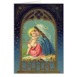 Vintager Nativity *Baby Jesus und Mary* Grußkarten