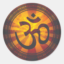 Vintager OM-Symbol-Druck Aufkleber