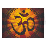 Vintager OM-Symbol-Druck Grußkarte
