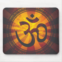 Vintager OM-Symbol-Druck Mauspads