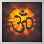 Vintager OM-Symbol-Druck Poster