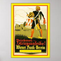Vintager Österreicher WW1 Plakatdrucke