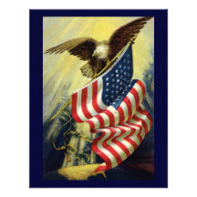 Vintager Patriotismus, patriotischer Adler-amerika Einladungskarten