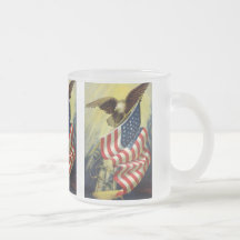 Vintager Patriotismus, patriotischer Adler-amerika Kaffee Tasse