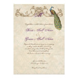 Vintager Pfau u. Radierungen, die Einladung Weddin