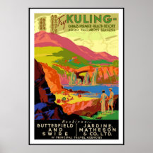 Vintager Plakat-Druck-China Kuling Gesundheits-Erh