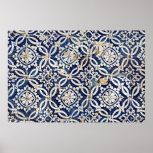 Vintager Portugiese Azulejo Plakatdrucke