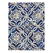 Vintager Portugiese Azulejo Postkarten