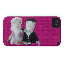 Vintager Puppen-Jungvermählten iPhone 4 Case-Mate-