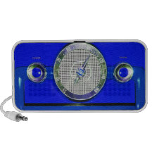 Vintager Radio - Blau Mp3 Speaker
