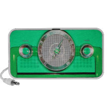 Vintager Radio - Grün Laptop Lautsprecher