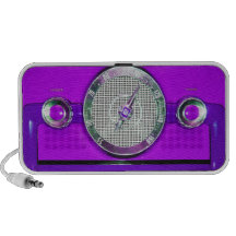 Vintager Radio - lila Mobile Lautsprecher