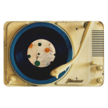 Vintager Rekordspieler Eckige Magnete