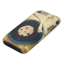 Vintager Rekordspieler iPhone 3 Tough Etuis
