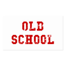 Vintager Retro 80er der alte Schulroten Schablone Visitenkarten Vorlagen