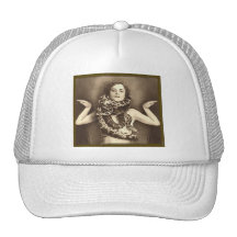 Vintager Retro Frauensideshow-Schlangen-Charmeur Trucker Caps