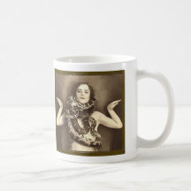 Vintager Retro Frauensideshow-Schlangen-Charmeur Tee Tasse